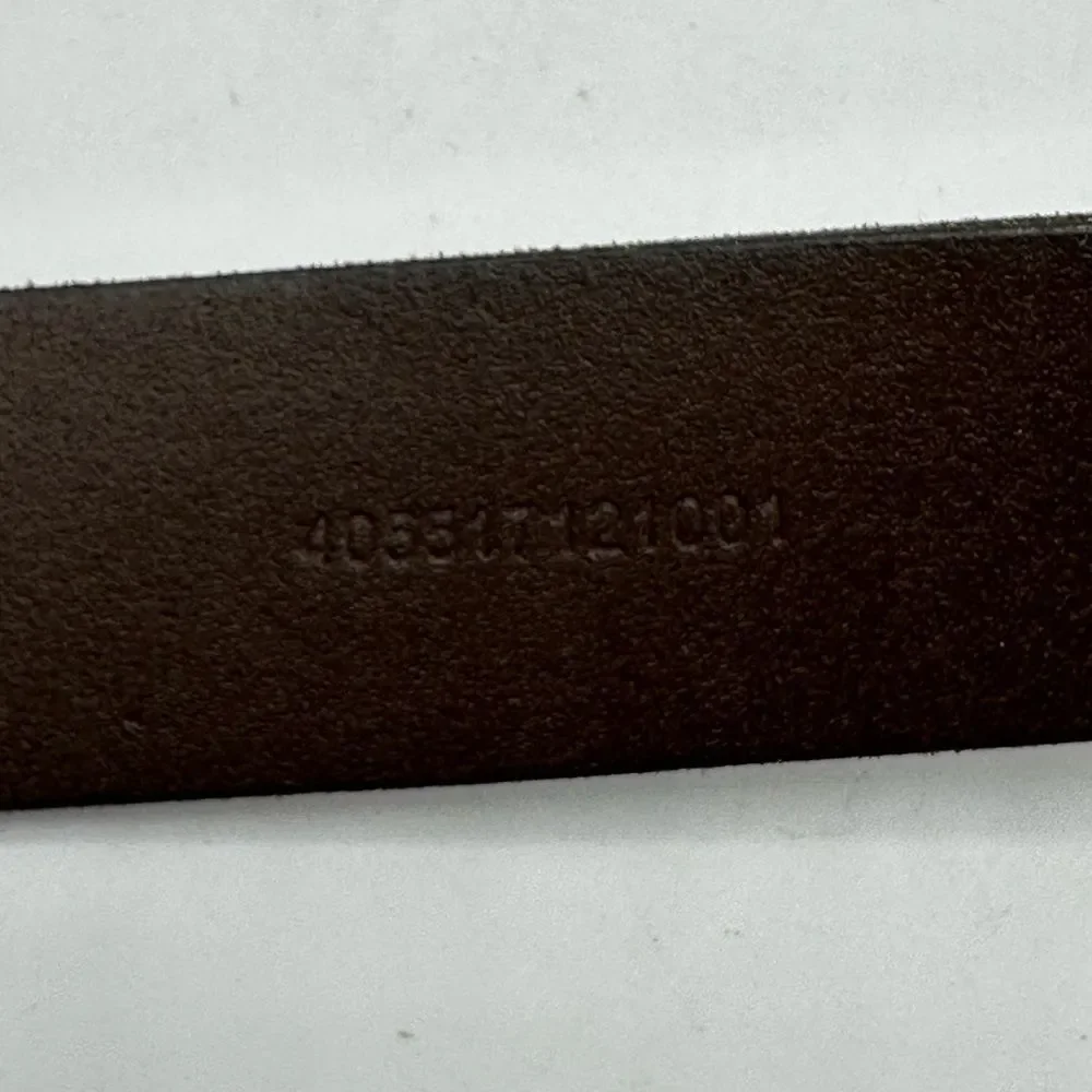 Polo Ralph Lauren Full Grain Leather Brown Belt Brass Buckle Size 38